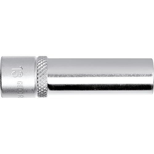 Socket wrench insert 1/2", hex, metric, long Standard 1