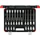 Socket wrench inserts 1/2" serrated XZN, 26-piece Standard 1