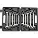 Ring ratchet open-end wrench set with adapters, metric, reversible Standard 2