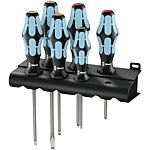 'Wera' screwdriver set Stainless steel+rack 6-piece slotted+Phillips