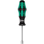 Socket wrench screwdriver WERA Kraftform Plus series 300 round blade, hollow shaft
