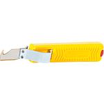 Insulation stripping knife with hooked blade