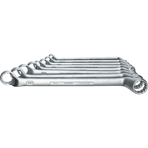 Double ring spanner set, metric, extra long Standard 1