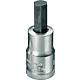 Screwdriver insert 1/2" hexagonal socket, metric, short Standard 1