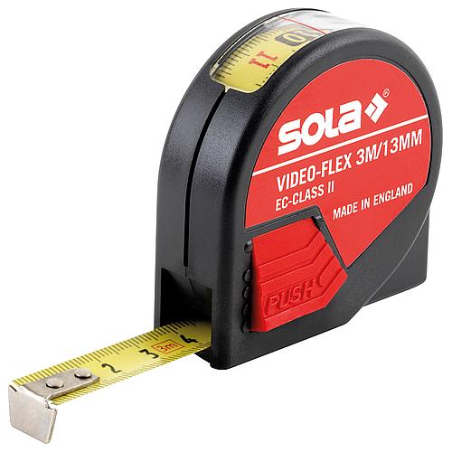 Roll tape measure Sola VIDEO-FLEX VF 3 Length 3mtr. with backstop and automatic tape retraction