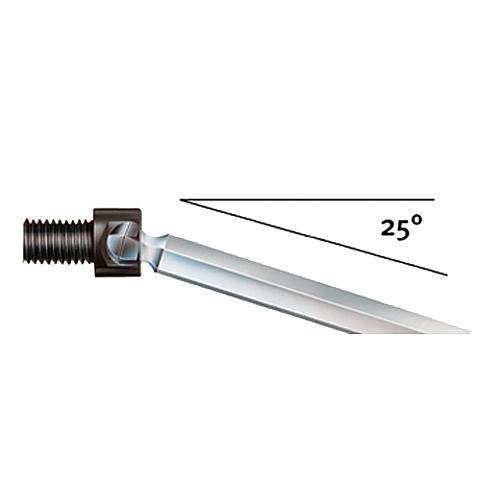 Angle wrench for hexagon socket, long shape, ball head, matt chrome-plated