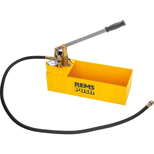 REMS Push, pressure testing hand pump for water, oil glycol pressure range up to 60 bar