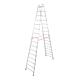 Double rung ladder Working height 5.73 Ladder height 4.41 2x16 rungs