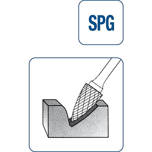 Metal-Frässtifte, Hartmetall, Spitzbogen