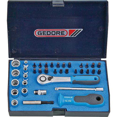 Socket wrench set 1/4", 37-piece Standard 1