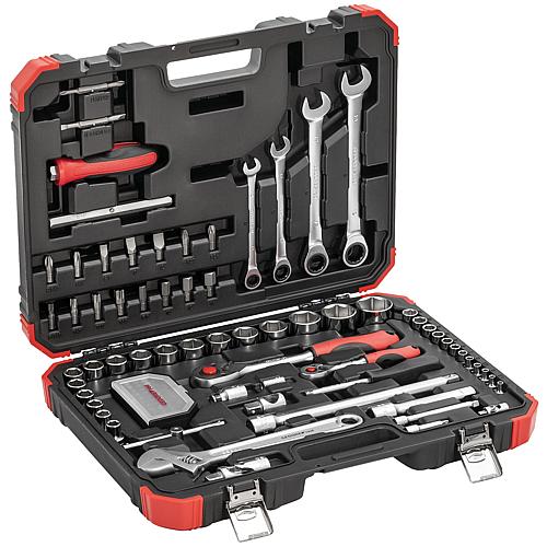 Socket wrench set 1/4” + 1/2”, 97-piece Anwendung 1