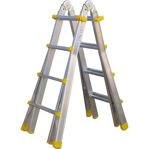 Aluminium telescopic ladder with steel joint Standard 1