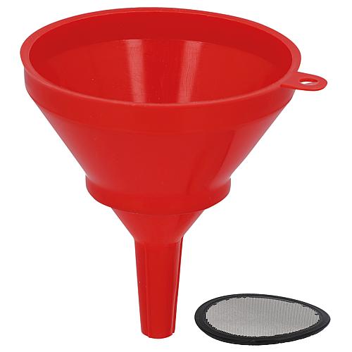 Funnel with sieve D: 100mm, made of polyethylene