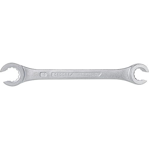 Double ring spanner, double-hex, metric, open Standard 1