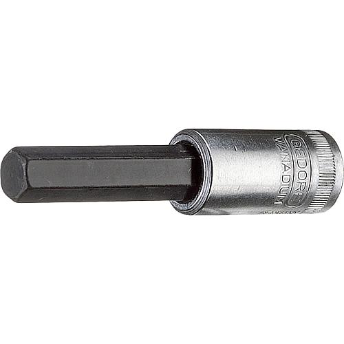 Screwdriver insert 1/4" hexagonal socket, metric, long