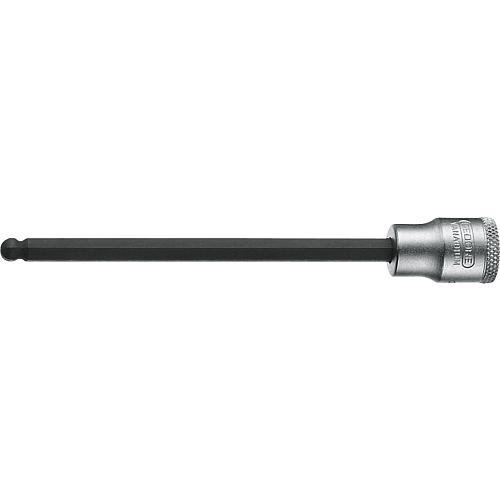 Screwdriver insert 3/8” hex socket, with ball head, metric, long