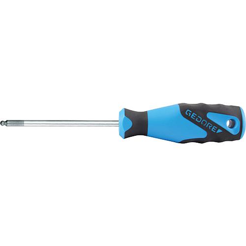 Hex socket screwdriver with ball head, round blade Standard 1