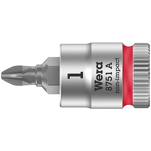 Embout de tournevis WERA 1/4" cruciforme PH1x28mm Zyklop