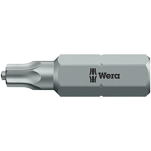 Embout 867/1 ZA WERA, hexagonal 1/4" pour TORX®, avec goupille centrale, très rigide, pour un usage universel Standard 1