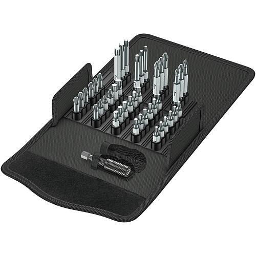 Bit set Tough with torsion zone, Phillips, Pozidriv, Torx®, 43 pieces Standard 1