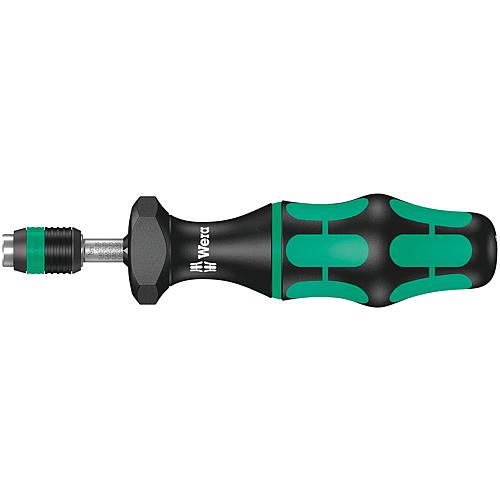 Series 7400 WERA, torque screwdriver 1/4” external hex drive
with variable torque setting and Rapidaptor quick-change chuck Standard 1