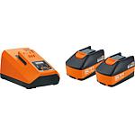 Battery set 18 V, 2 x 3.0 Ah Li-ion batteries + 1 x charger