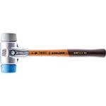 SIMPLEX soft-face hammer with aluminium body and wooden shaft, TPE-soft/TPE-mid