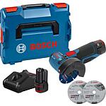 Cordless angle grinder GWS 12V-76 and
Cutting off and Grinding discs set, 9-piece