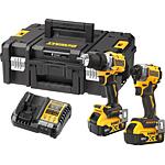 DCK2051P2T-QW cordless set, 2-piece incl. drill/screwdriver, impact screwdriver, 2 x 5.0 Ah and Chargers