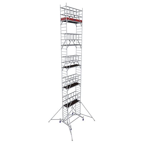 Échafaudage pliant en aluminium MONTO ProTec, hauteur de travail env. 12,30 m