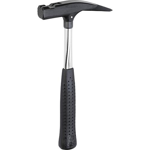 Roofing hammer, with tubular handle, roughened track, 600 g Anwendung 2