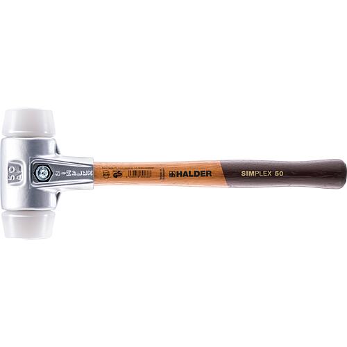 SIMPLEX soft-face hammer with aluminium body and wooden shaft, super plastic Standard 1