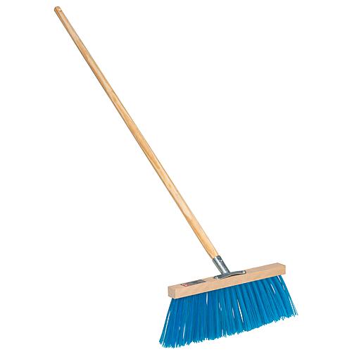 Ideal winter/foliage broom, 400 mm, PP bristles 14 cm, blue, long shaft 140 cm