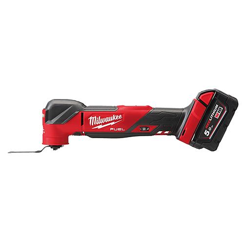 Outil multifonction sans fil Milwaukee M18FMT-502X, 18 V avec 2x 5,0 Ah batteries et chargeur