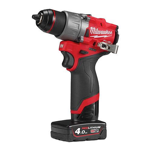 Cordless drill driver Milwaukee M12FDD2-402X, 12V with 2 x 4.0 Ah batteries and charger