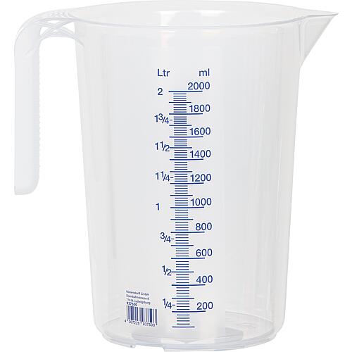 Measuring jug with handle 2000 ml transparent