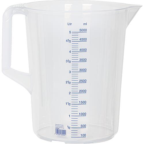 Measuring jug with handle 5000 ml transparent