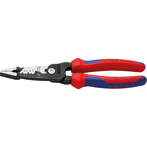 Multi-function electrician's pliers, length 200 mm, burnished, multi-component handles Standard 1