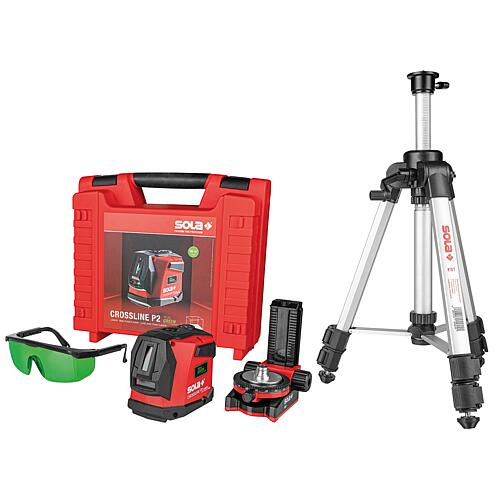 Crossline laser set SOLA 2-piece, incl. Crossline P2 and tripod