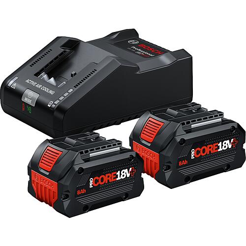 Kit batterie BOSCH 18V avec 2x 8,0 Ah ProCORE+ batterie et Chargeurs