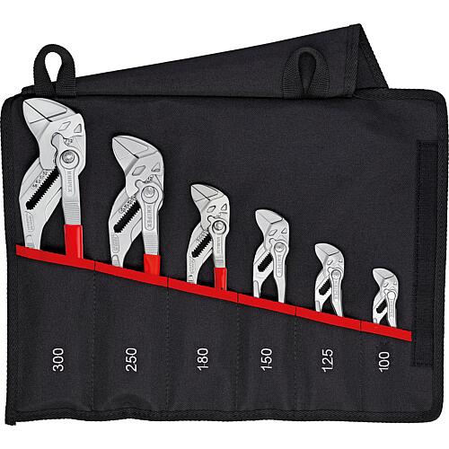 Plier wrench set, 6-piece, with roll-up pouch Standard 1