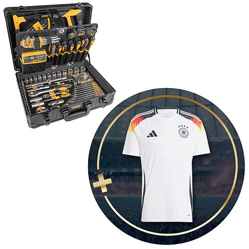 Special offer package Fortec Tool boxes Basic, 211 pieces + Original DFB - Home shirt 2024 adidas, men Standard 1
