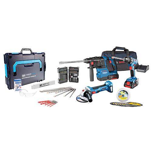 Cordless sets 18 V, 3-piece with WS L-BOXX® 136 and accessories and transport bag Standard 1