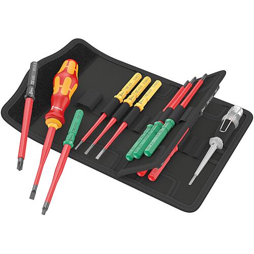 VDE interchangeable blade set WERA Kraftform Kompakt Slotted, Phillips, Pozidriv, PlusMinus/Pozidriv, Torx®, 16-piece set Standard 1