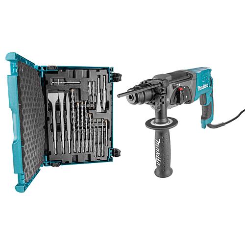 Hammer drill and chisel hammer (Makita) HR2470, 780 W with 17-piece Drill and chisel sets and carrying case Standard 1