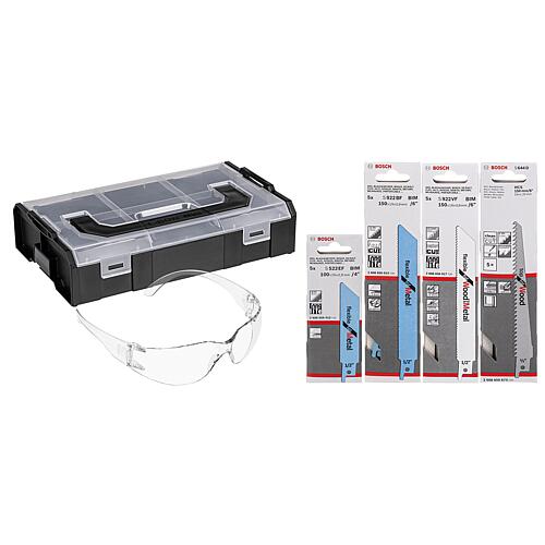 Säbelsägeblätter-Set BOSCH, 20-teilig mit Schutzbrille in L-BOXX Mini Standard 1