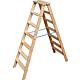 Double step ladder (wood), Krause 2x7 steps, 818447