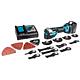 Outil multifonctions sans fil Makita 18V DTM52T1JX2, 1x batterie 5,0 AH et chargeur, 44 accessoires inclus