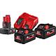 Akku-Set Milwaukee M18HNRG-802, 18V mit 2x 8,0 Ah Akkus und Ladegerät