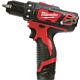 Cordless drill driver Milwaukee M12BDD-202C, 12V with 2 x 2.0 Ah batteries and charger